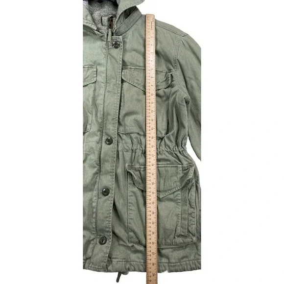 Faherty Women's Small Arosa Green Military Style Hooded Jacket Aztec Full Zip - Picture 4 of 8